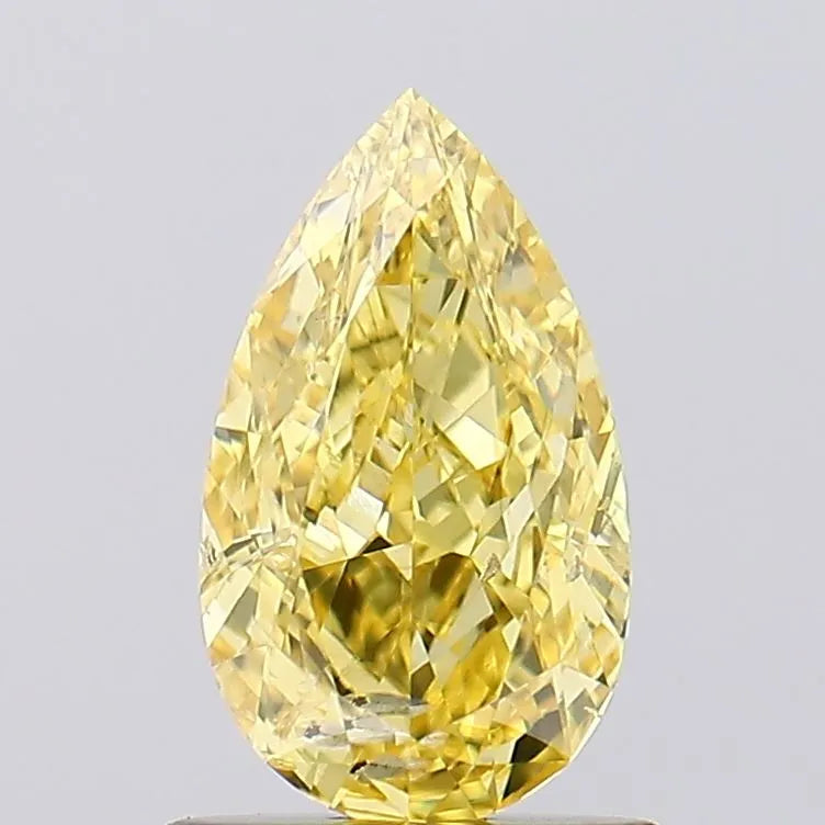 1.00ct Pear Lab Grown Diamond (Colour Fancy Vivid Yellow, Clarity SI2, IGI Certified)