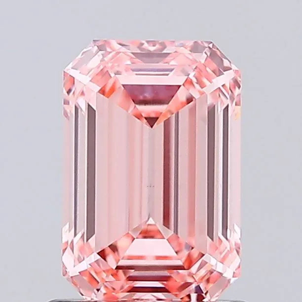 1.03ct Emerald Lab Grown Diamond (Colour Fancy Intense Pink, Clarity VS1, IGI Certified)