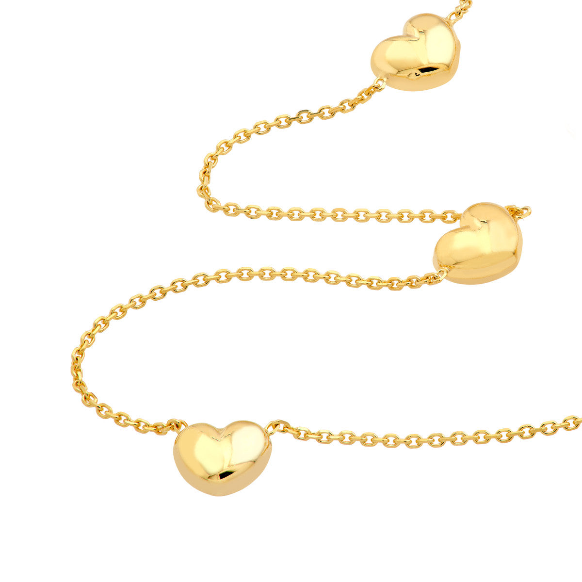 Multi Heart Station Necklace