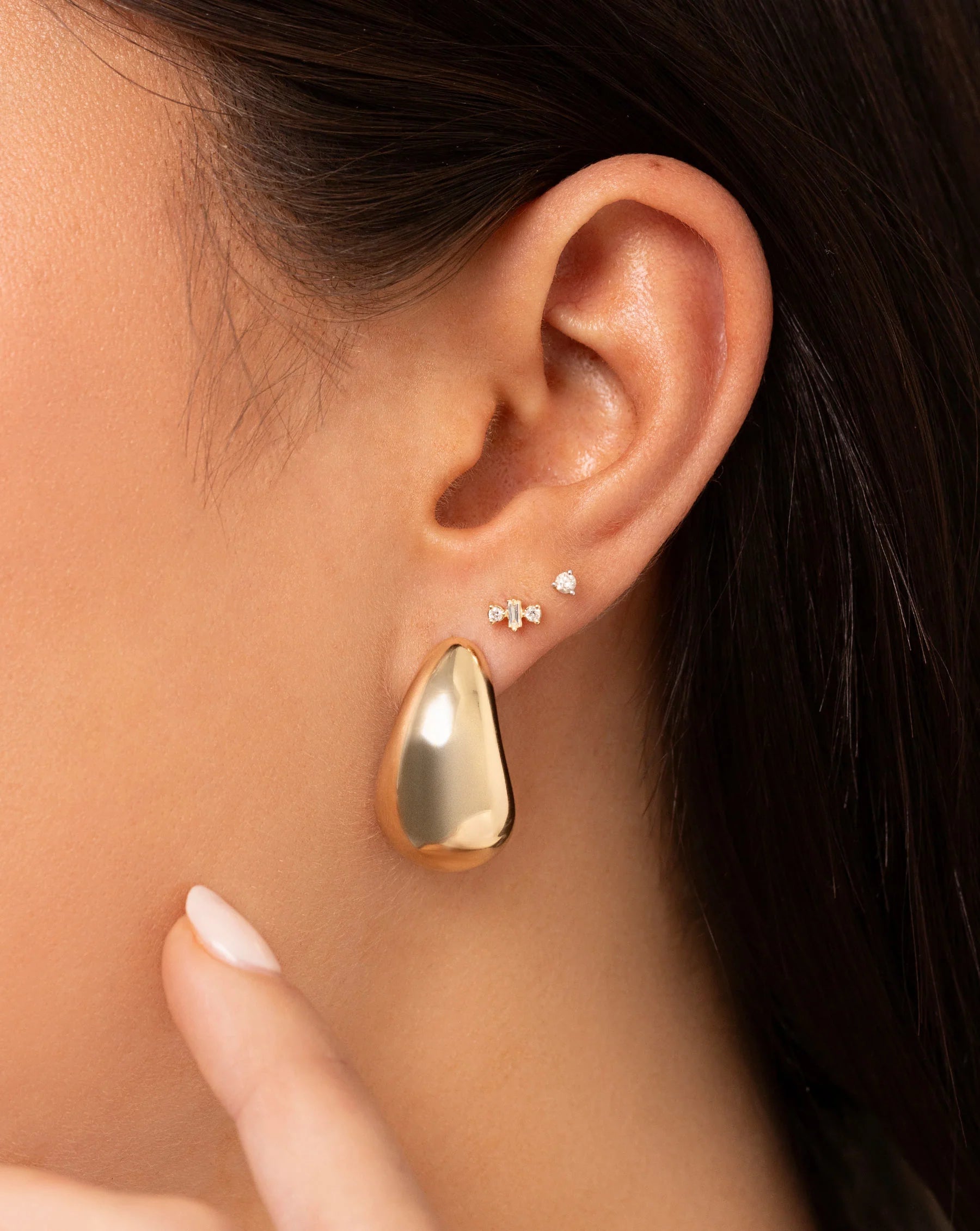 14K Solid Gold Cloud Earrings (bast seller)