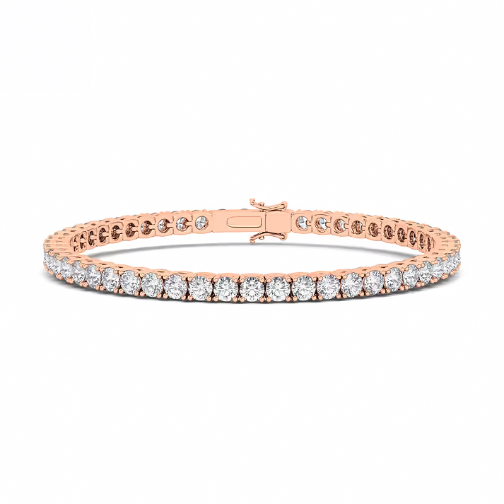 4 Prong Round Cut Classic Tennis Bracelet