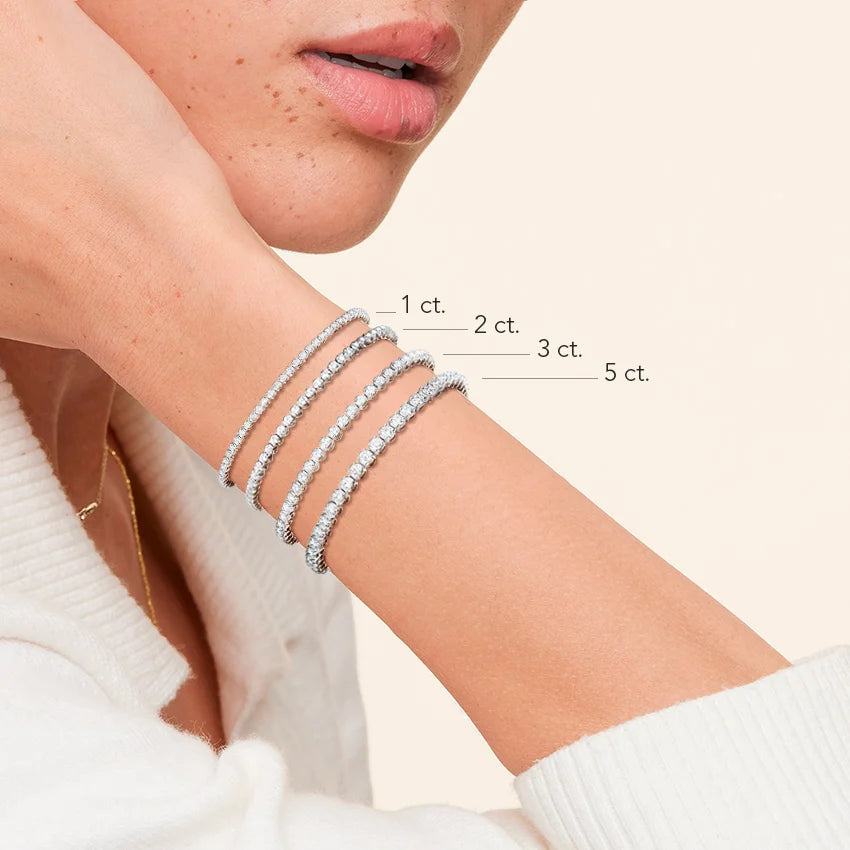 1 cts total weight Lab Grown tennis bracelet