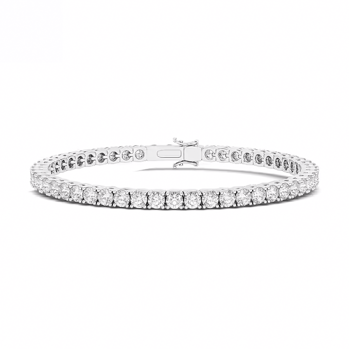 4 Prong Round Cut Classic Tennis Bracelet