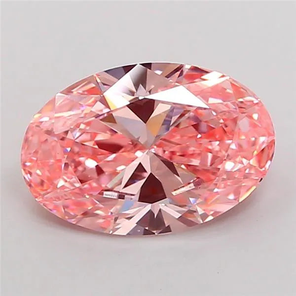 2.50ct Oval Lab Grown Diamond (Colour Fancy Vivid Pink, Clarity VS2, IGI Certified)