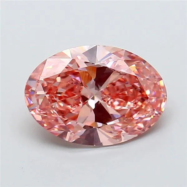 2.50ct Oval Lab Grown Diamond (Colour Fancy Vivid Pink, Clarity VS2, IGI Certified)