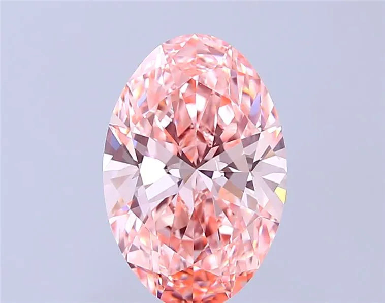 2.52ct Oval Lab Grown Diamond (Colour Fancy Vivid Pink, Clarity VVS2, IGI Certified)