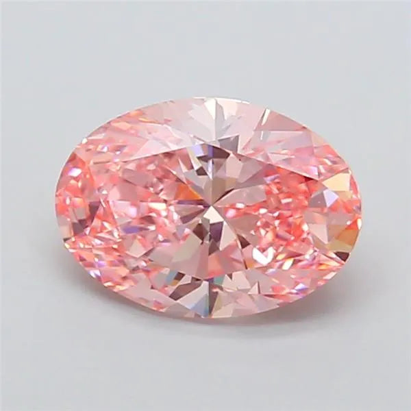 2.54ct Oval Lab Grown Diamond (Colour Fancy Vivid Pink, Clarity VS1, IGI Certified)