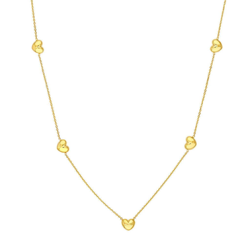 Multi Heart Station Necklace