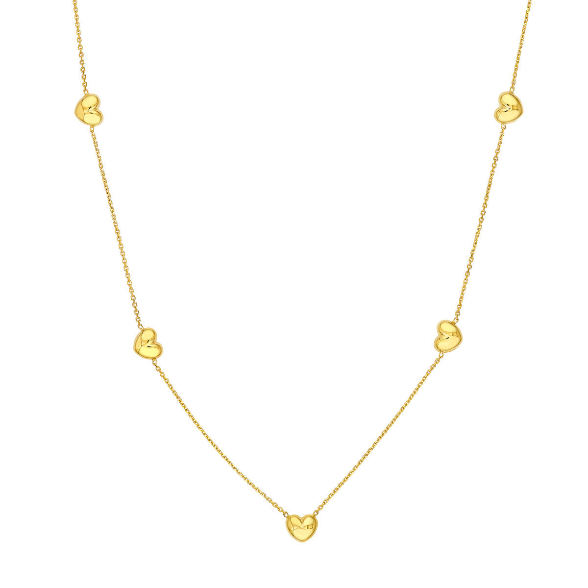 Multi Heart Station Necklace
