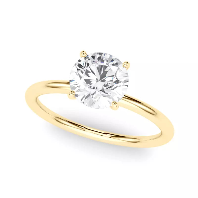 Hidden Halo Round Lab Grown Engagement Ring