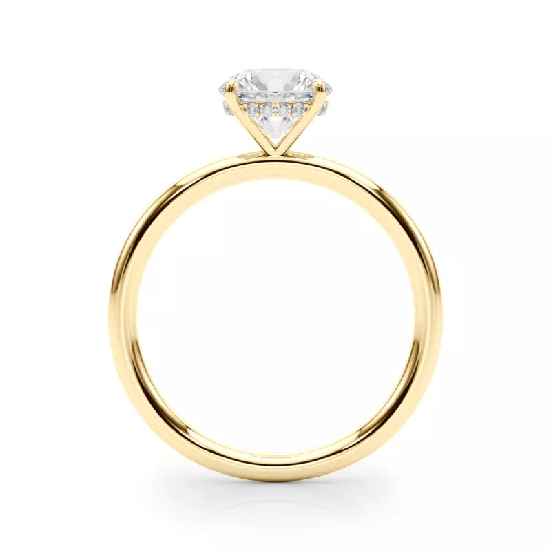 Hidden Halo Round Lab Grown Engagement Ring