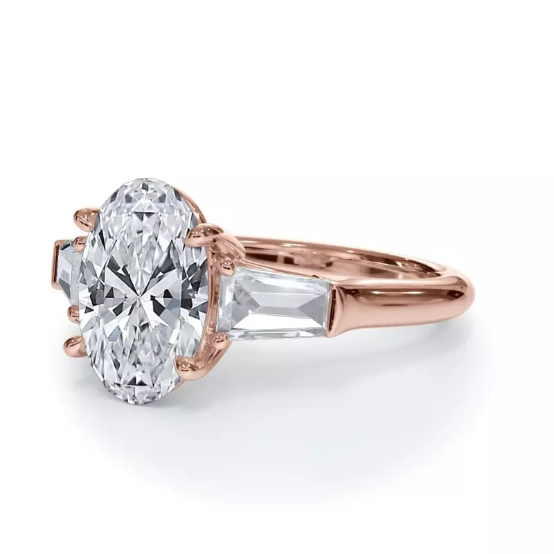 3 Stone Oval Engagement RIng (Lab Grown)