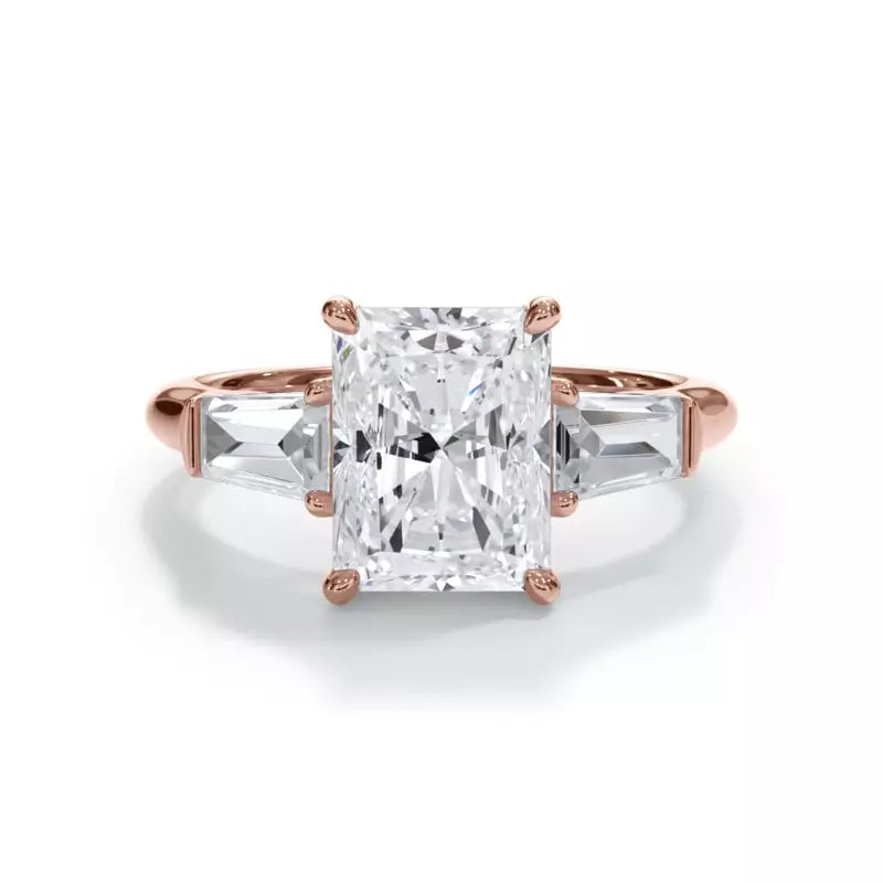 3 Stone Radiant Engagement RIng (Lab Grown)