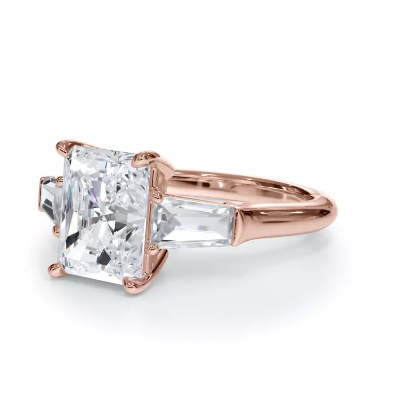 3 Stone Radiant Engagement RIng (Lab Grown)