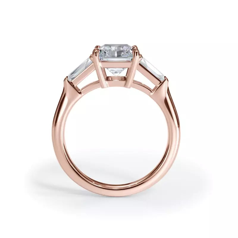 3 Stone Radiant Engagement RIng (Lab Grown)