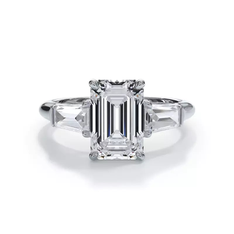 3 Stone Emerald Cut Engagement RIng (Lab Grown)
