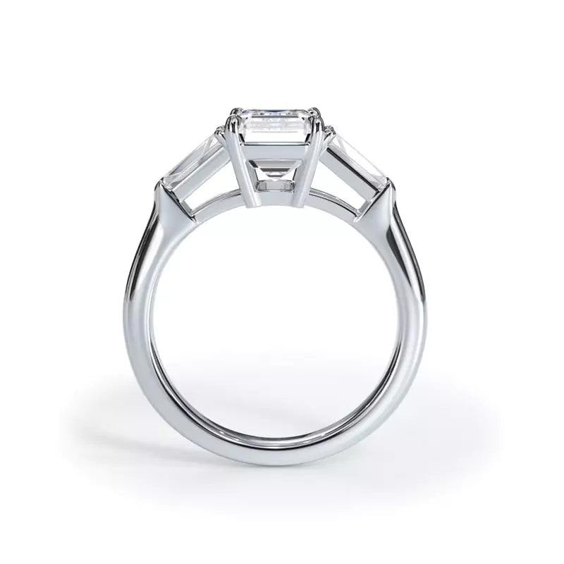 3 Stone Emerald Cut Engagement RIng (Lab Grown)
