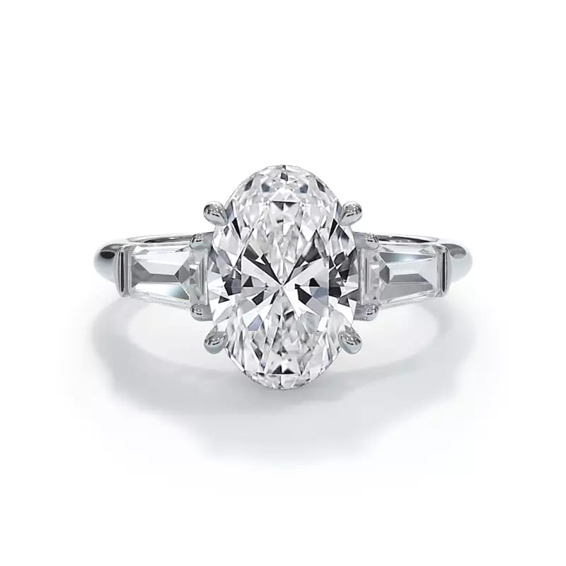 3 Stone Oval Engagement RIng (Lab Grown)