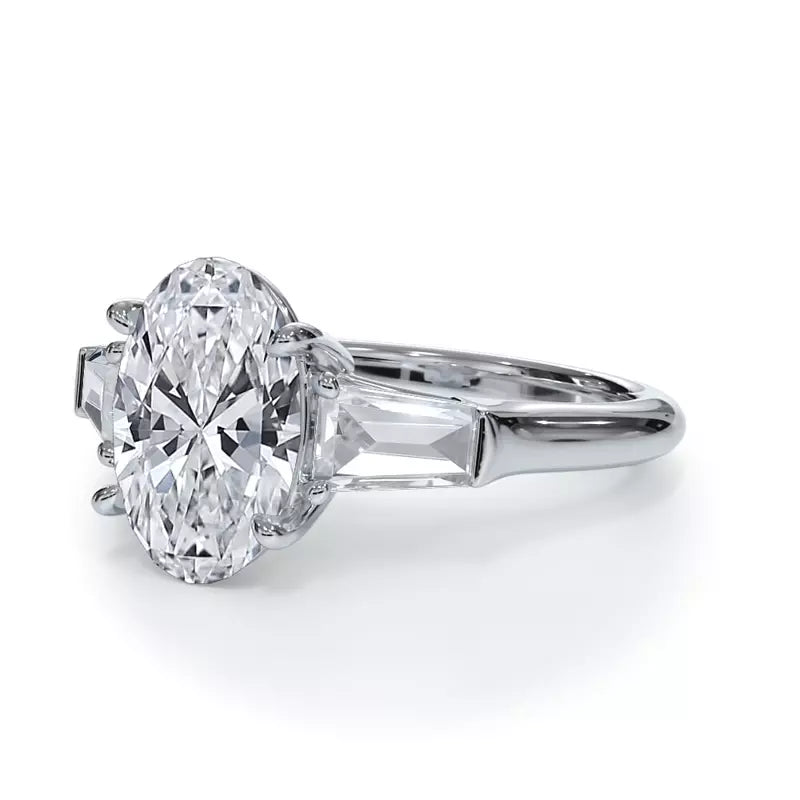 3 Stone Oval Engagement RIng (Lab Grown)