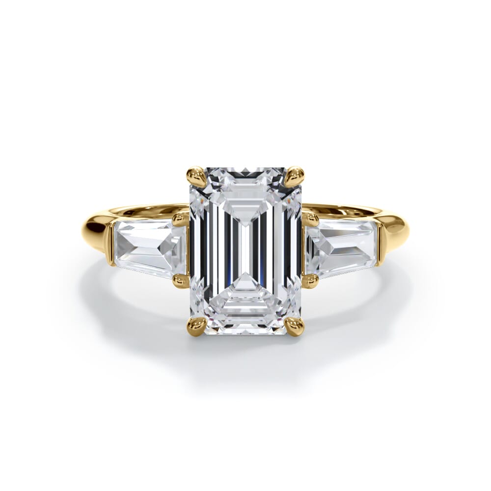 3 Stone Emerald Cut Engagement RIng (Lab Grown)