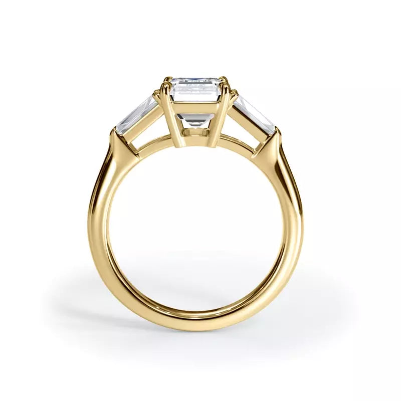 3 Stone Emerald Cut Engagement RIng (Lab Grown)
