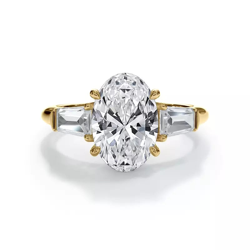 3 Stone Oval Engagement RIng (Lab Grown)