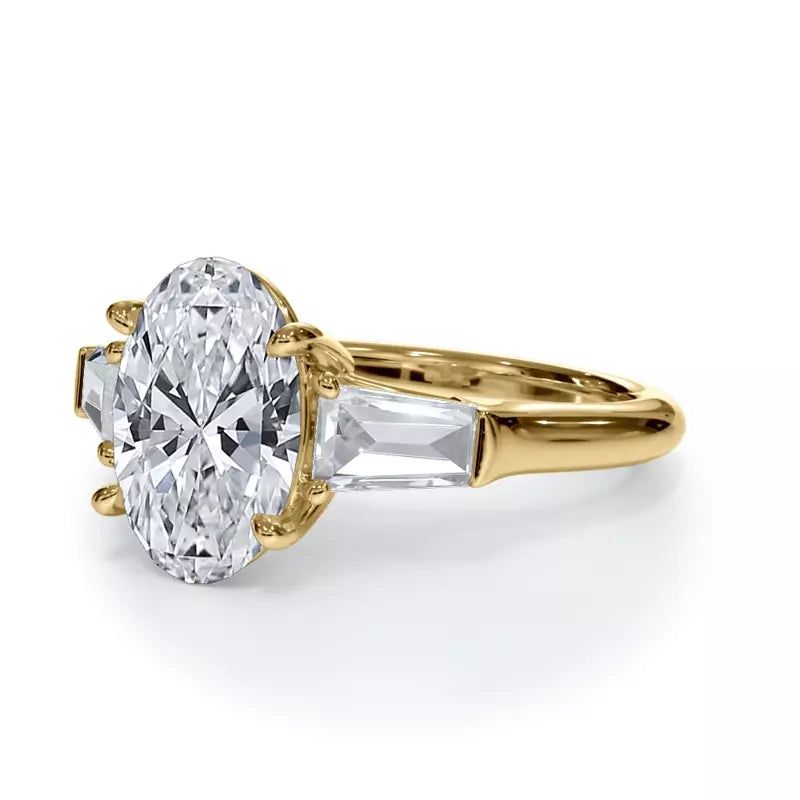 3 Stone Oval Engagement RIng (Lab Grown)