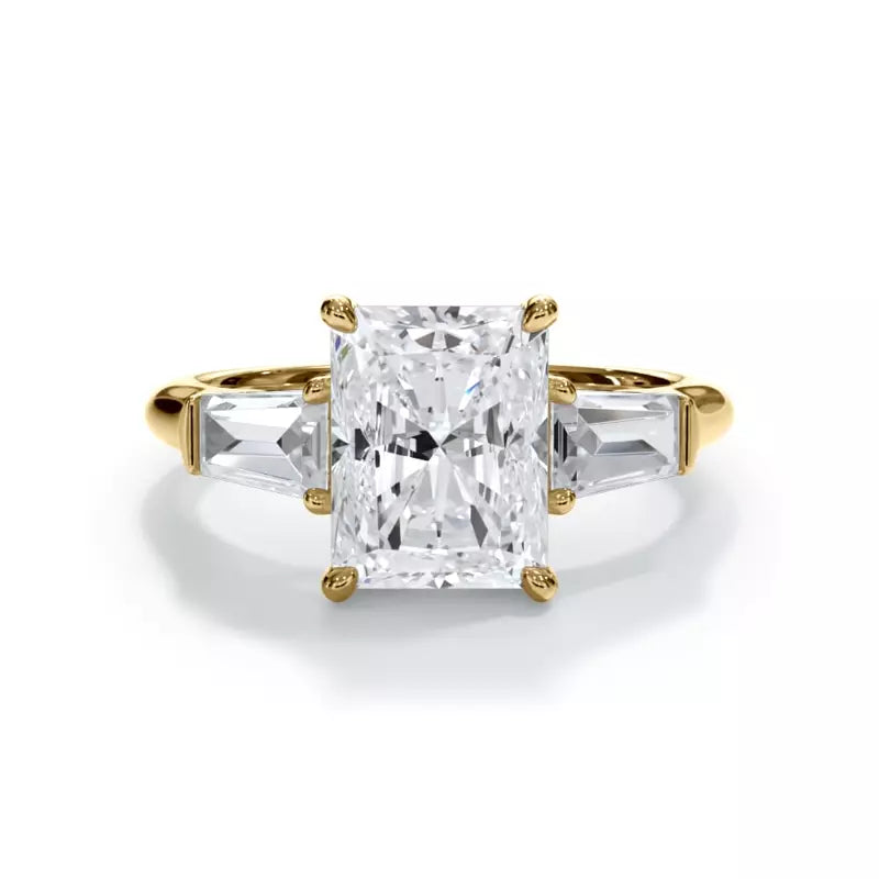 3 Stone Radiant Engagement RIng (Lab Grown)