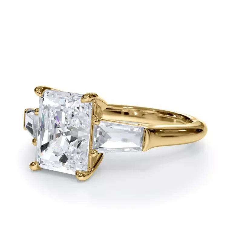 3 Stone Radiant Engagement RIng (Lab Grown)