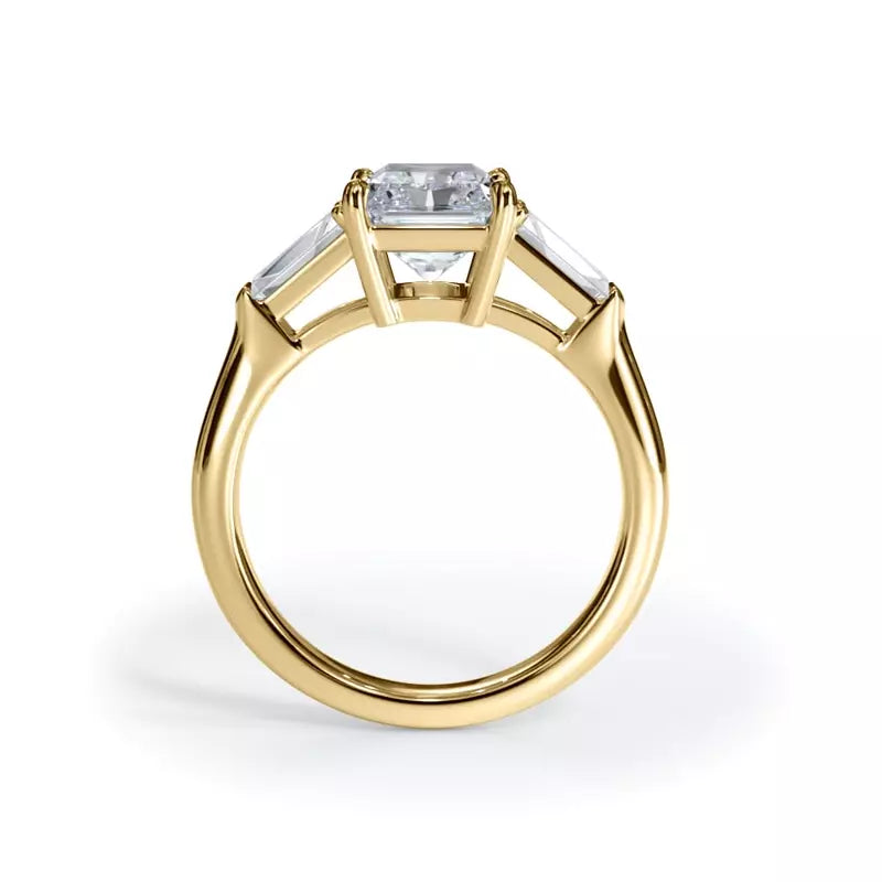 3 Stone Radiant Engagement RIng (Lab Grown)