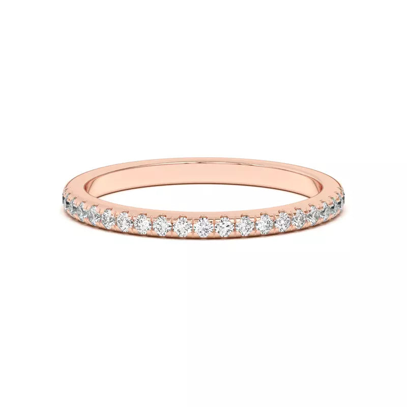 14k Pave Band Lab Grown