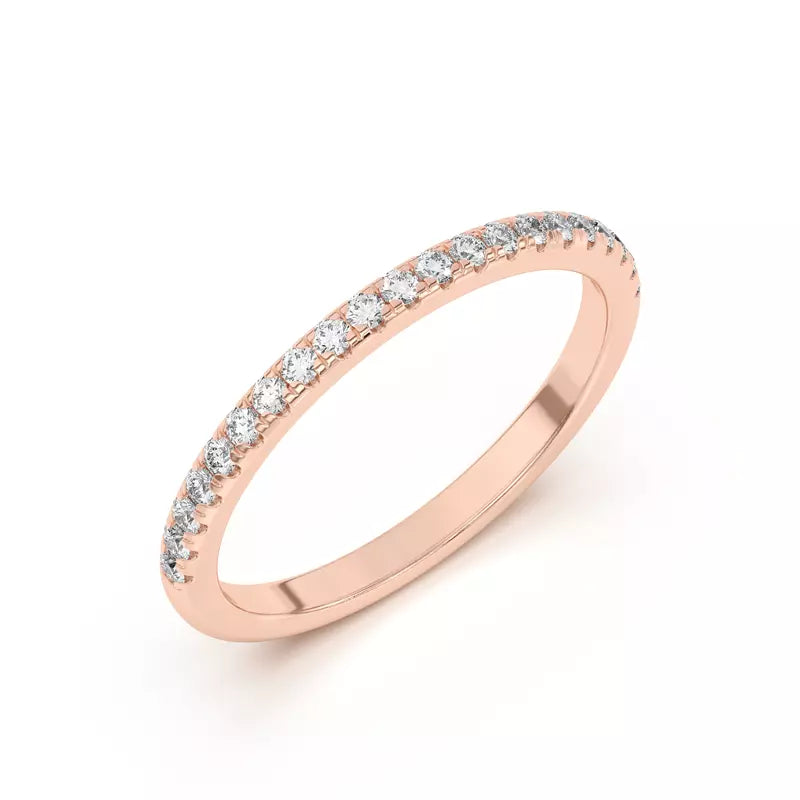 14k Pave Band Lab Grown