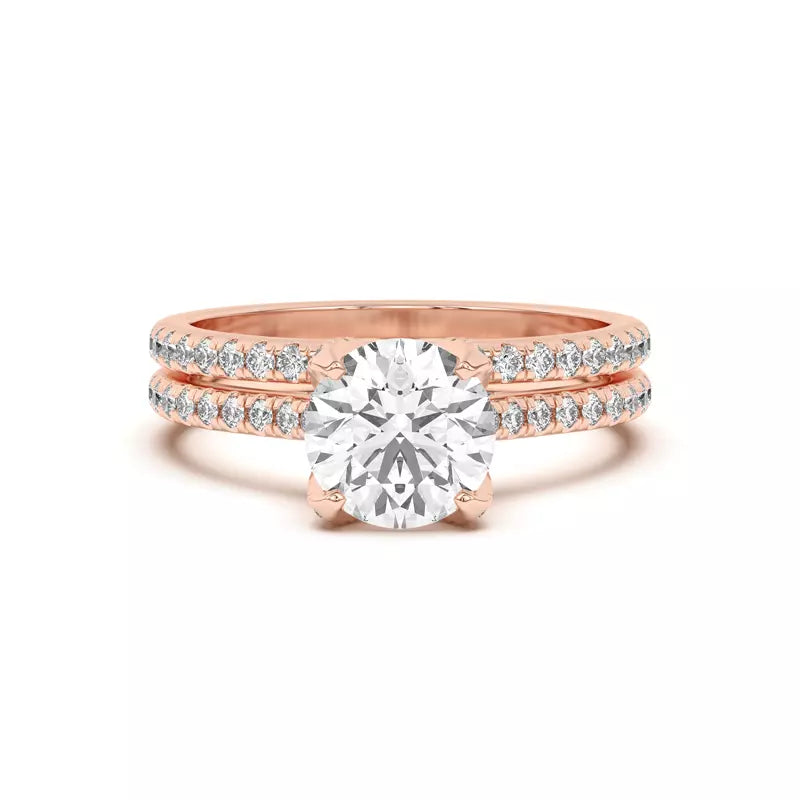 14k Pave Band Lab Grown