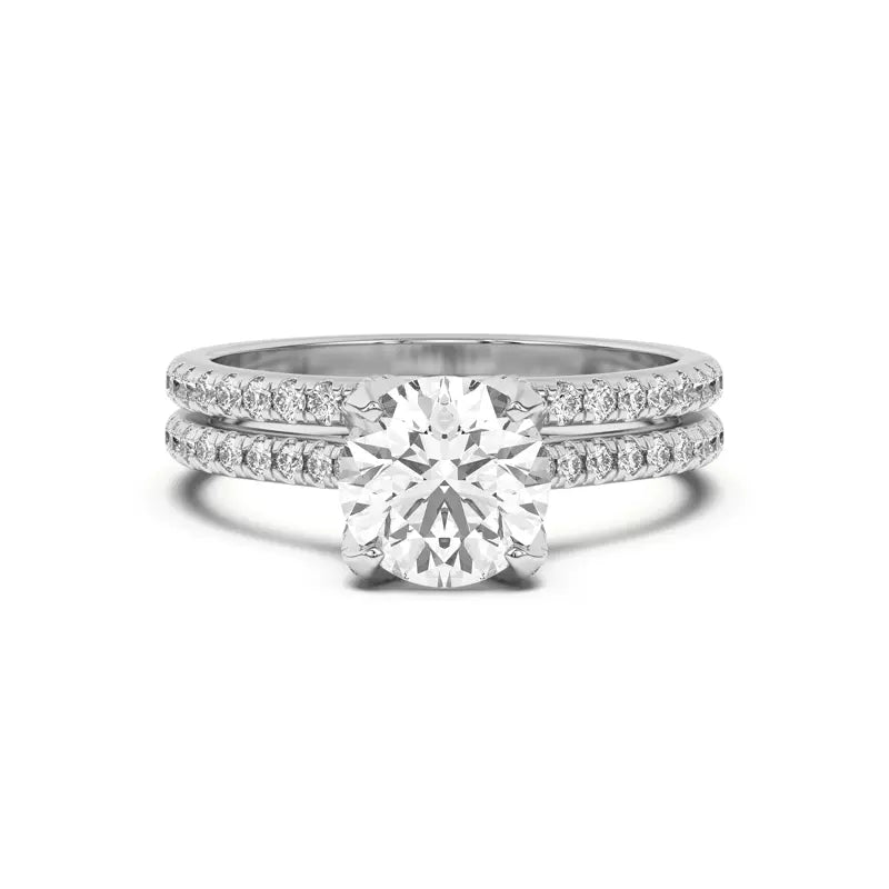 14k Pave Band Lab Grown