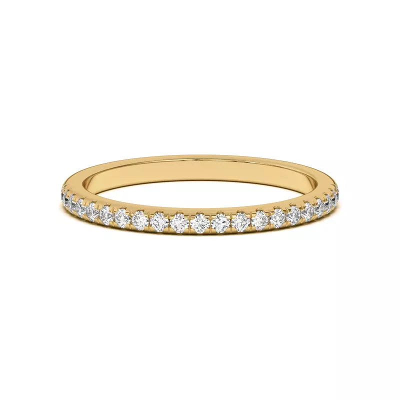 14k Pave Band Lab Grown