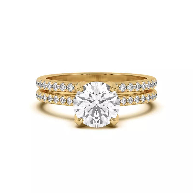 14k Pave Band Lab Grown