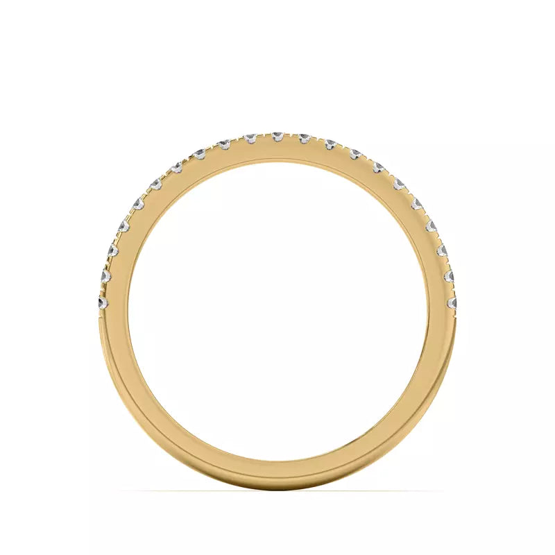 14k Pave Band Lab Grown