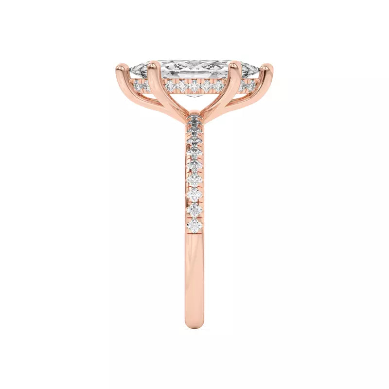 Marquise Lab Grown Pave Engagement Ring