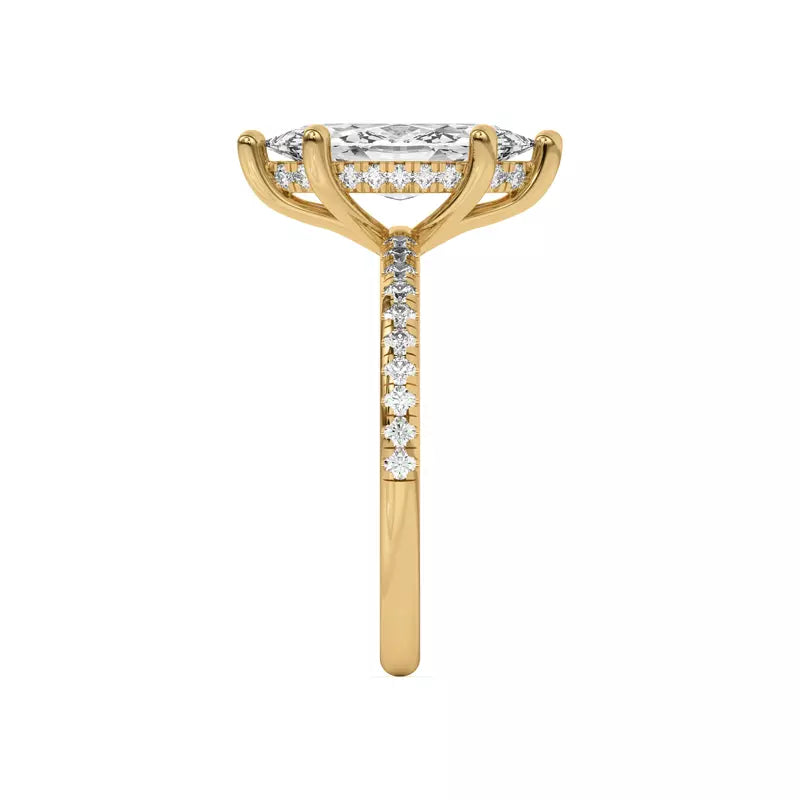 Marquise Lab Grown Pave Engagement Ring