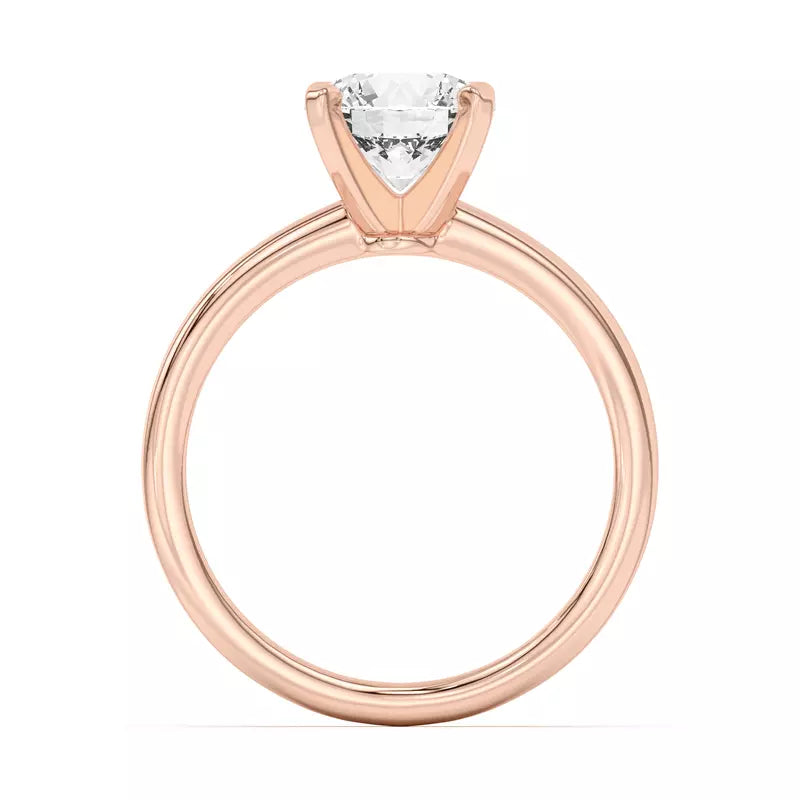 Classic Roiund Solitarie Lab Grown Engagement Ring