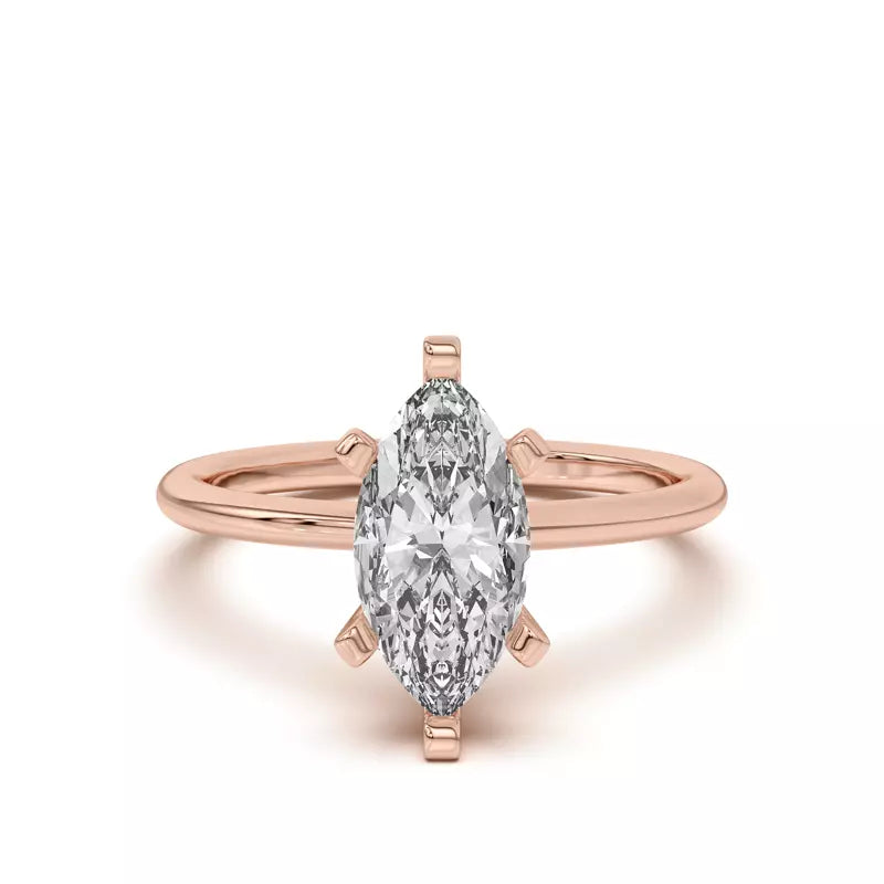 Marquise Solitarie Lab Grown Engagement Ring