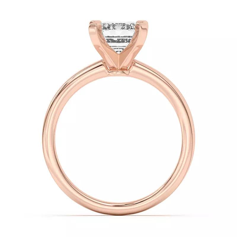 Classic Emerald Cut Solitarie Lab Grown Engagement Ring