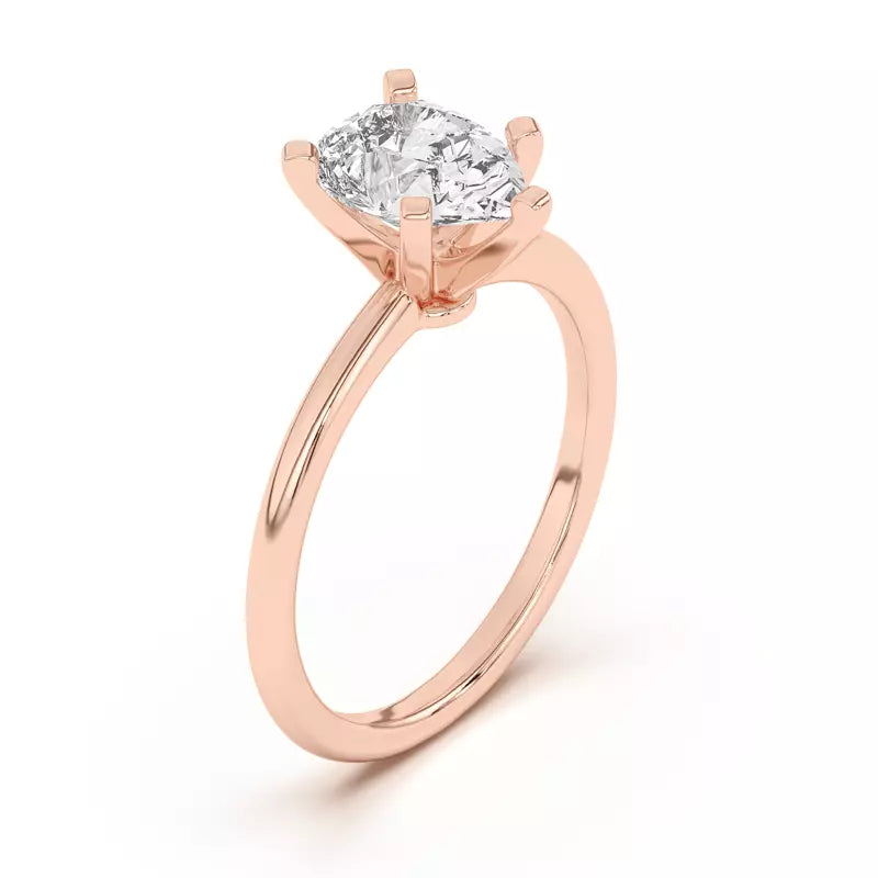 Pear Shape Solitarie Lab Grown Engagement Ring