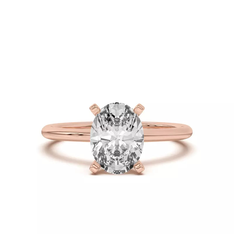 Oval Solitarie Lab Grown Engagement Ring