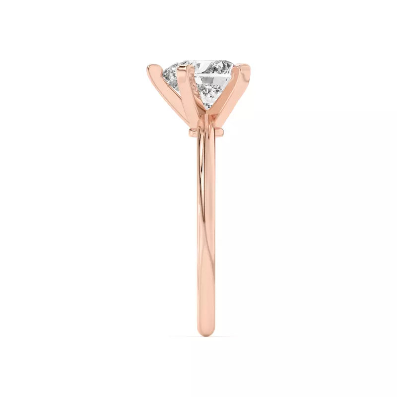 Heart Shape Solitarie Lab Grown Engagement Ring