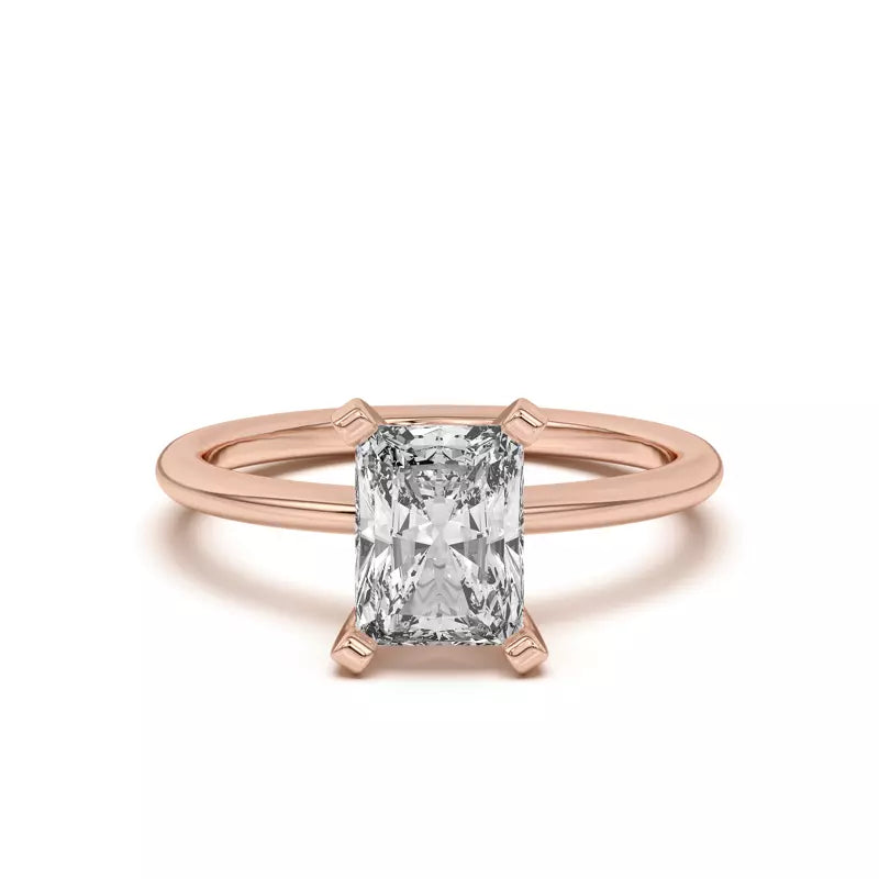 Radiant Solitarie Lab Grown Engagement Ring