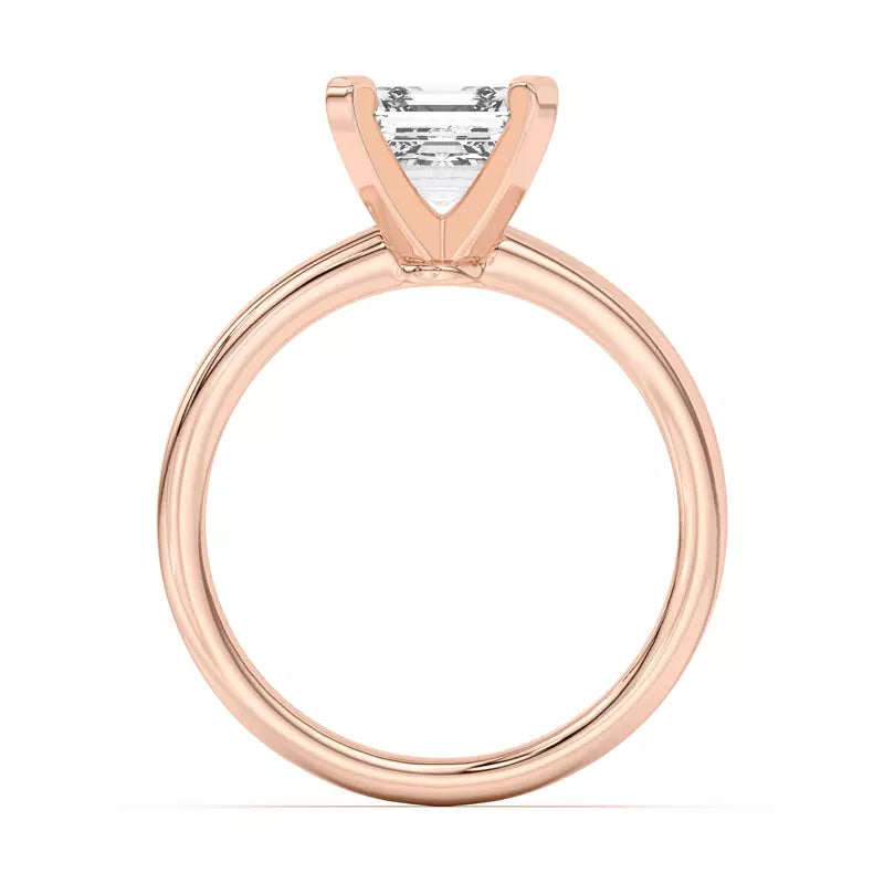 Classic Asscher Cut Solitarie Lab Grown Engagement Ring