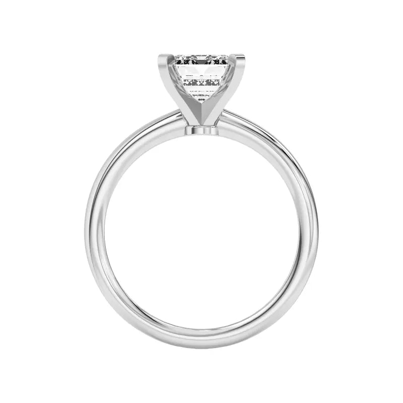 Classic Emerald Cut Solitarie Lab Grown Engagement Ring