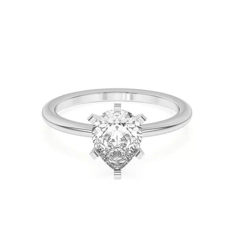 Pear Shape Solitarie Lab Grown Engagement Ring