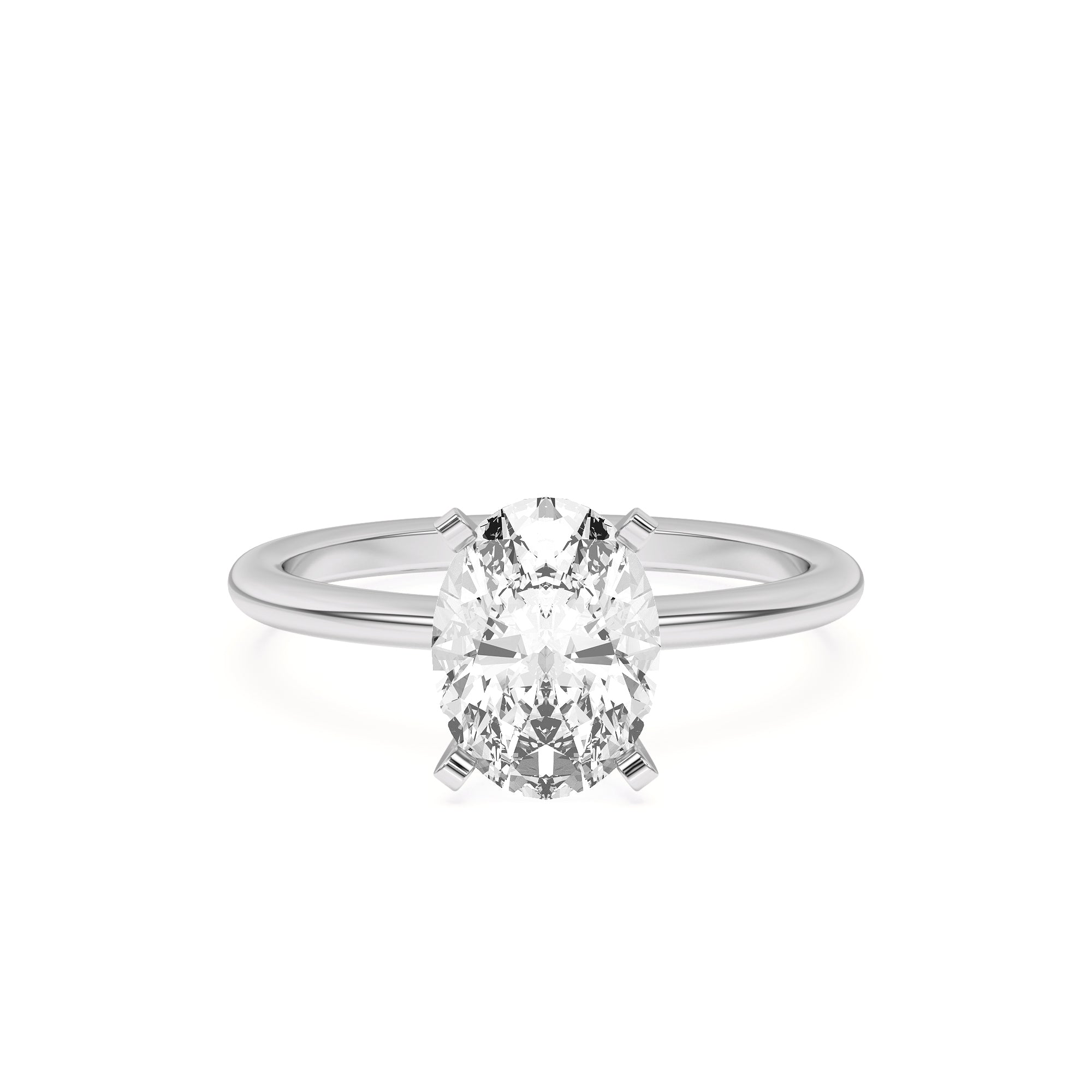 Oval Solitarie Lab Grown Engagement Ring